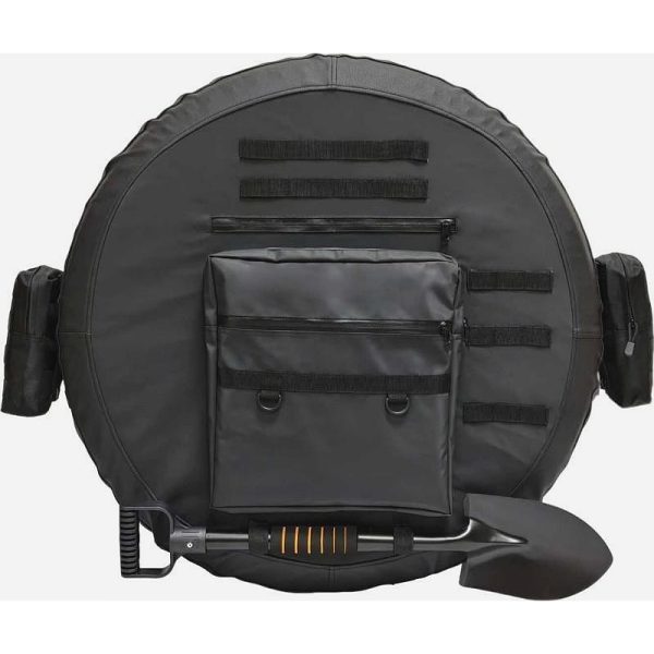 Spare tire cover with large capacity storage bag