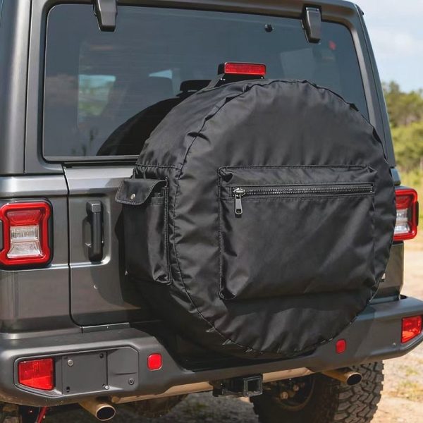 Spare tire cover with large capacity storage bag