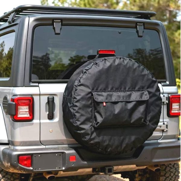 Spare tire cover with large capacity storage bag