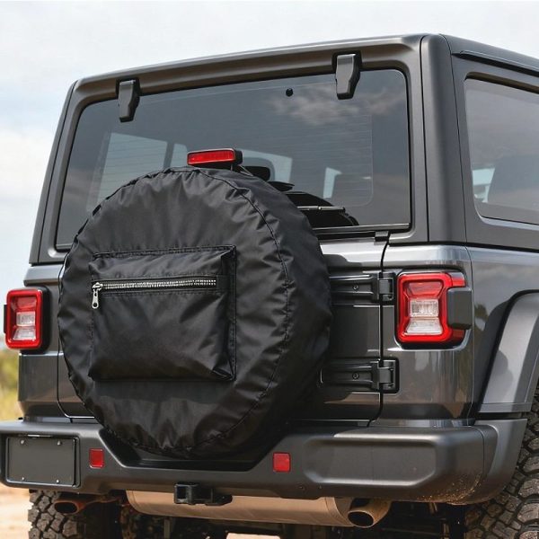 Spare tire cover with large capacity storage bag