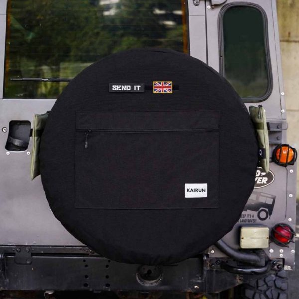 Spare tire cover with large capacity storage bag